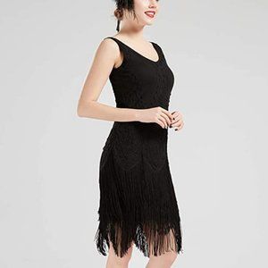 1920s Flapper Dress Roaring 20s Dress- Large